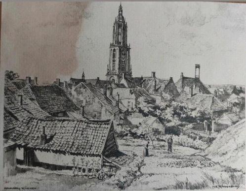 Rhenen .. Molenberg ... 1941 ..H.E. Roodenburg ..., Antiek en Kunst, Kunst | Etsen en Gravures, Ophalen of Verzenden