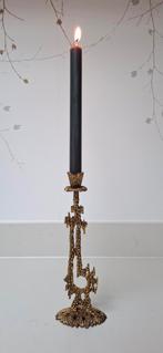 Vintage brutalistische koperen kandelaar Wainberg messing, Antiek en Kunst, Ophalen of Verzenden, Koper of Brons