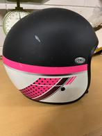 Roze net zwart kinderhelm 53-54 cm Premier, Fietsen en Brommers, Brommerhelmen, Verzenden, Zo goed als nieuw, Small