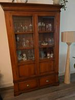 Mooie massief eiken kast in kersenkleur, Huis en Inrichting, Kasten | Vitrinekasten, Ophalen, Gebruikt, 200 cm of meer, 25 tot 50 cm
