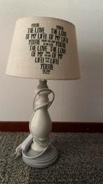 Vintage Tafellamp met Tekst, Ophalen, Gebruikt, Overige materialen, Minder dan 100 cm