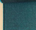 De Ploeg Accent 18/54; turquoise+zwart; restant meubelstof, Wol, Blauw, 120 cm of meer, Nieuw