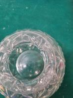 vaas met bloemen van glas  vintage, Huis en Inrichting, Woonaccessoires | Vazen, Ophalen of Verzenden, 'T Olde Gre-j, Info@toldegrej.nl