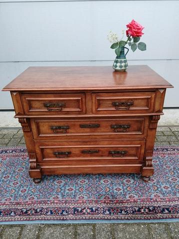 Antiek mahoniehouten ladenkast / tv kast / kast uit 1870 beschikbaar voor biedingen