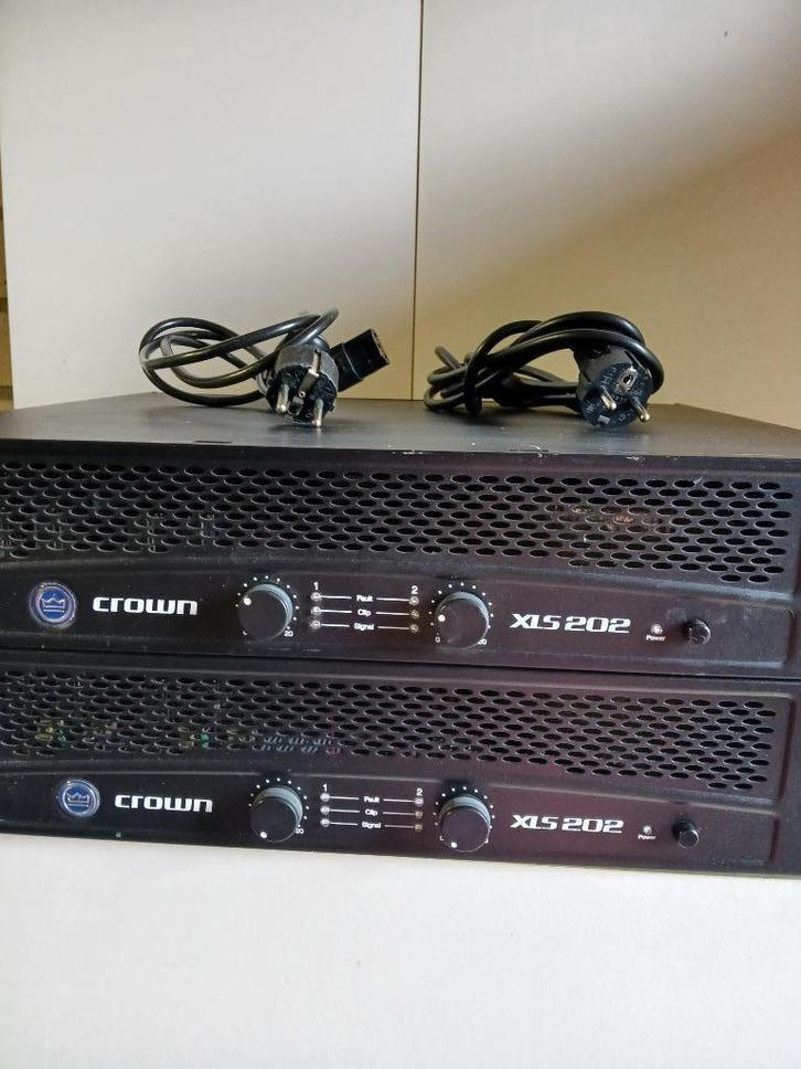 2st. Crown XLS-202 versterkers, Audio, Tv en Foto, Luidsprekers, Gebruikt, Front, Rear of Stereo speakers, 120 watt of meer, Overige merken