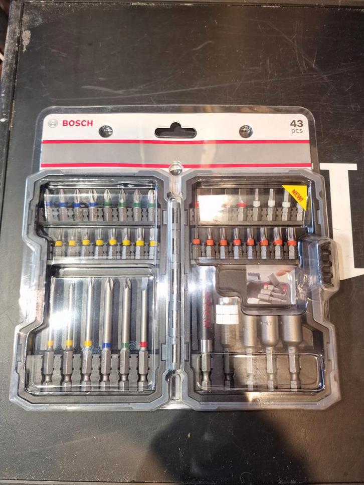 Bosch Schroevendraaier Bitset - 43 Delig, Doe-het-zelf en Verbouw, Gereedschap | Handgereedschap, Nieuw, Ophalen of Verzenden