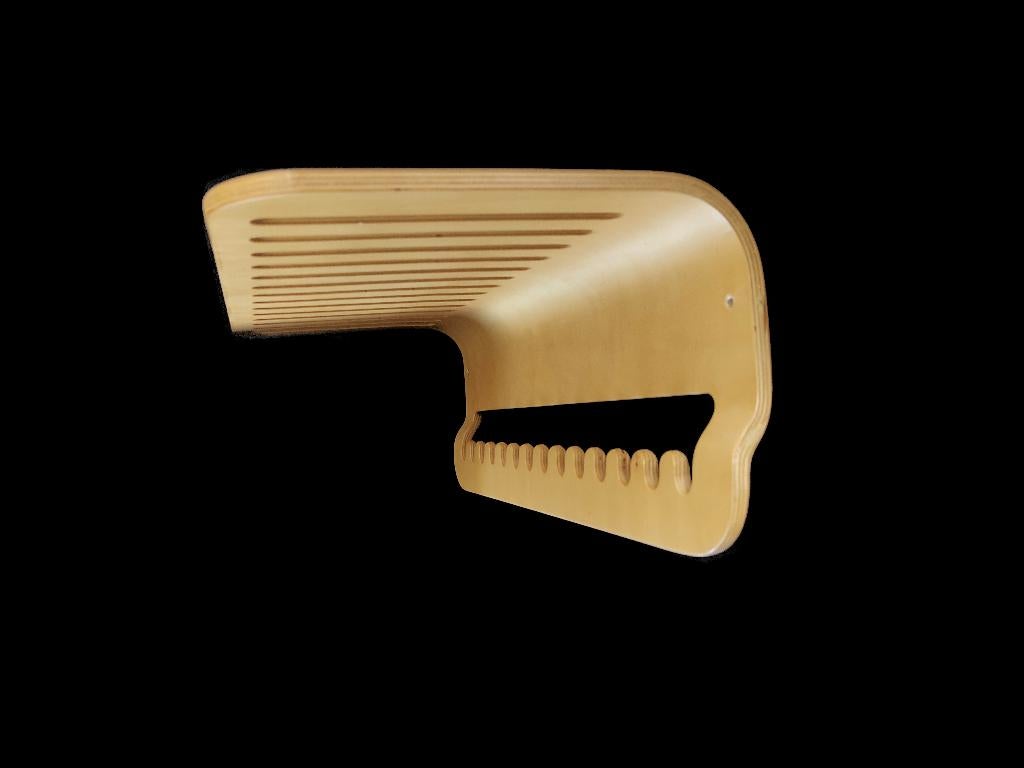 Prachtige vintage berken gebogen plywood design kapstok, Wandkapstok, Gebruikt, Ophalen of Verzenden, Minder dan 100 cm