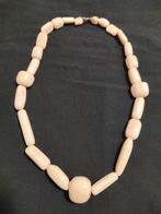 Antieke crème zee koraal ketting, Verzenden, Overige materialen, Ketting, Met edelsteen