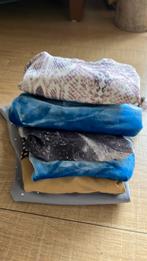 158 164 170 Turnpakjes 2 blauw gemêleerd gouden band zwart, Ophalen of Verzenden, Zo goed als nieuw, Meisje, Sport- of Zwemkleding