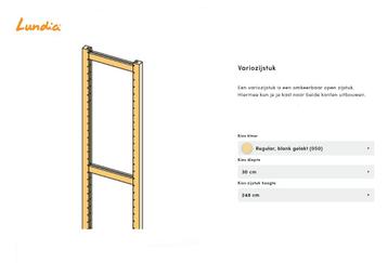 Lundia vario staander 248x30 dicht regulier gelakt nette sta beschikbaar voor biedingen