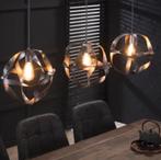 Industriële hanglamp met 3 lampen, Huis en Inrichting, Lampen | Hanglampen, Ophalen of Verzenden, Zo goed als nieuw, Metaal, 75 cm of meer