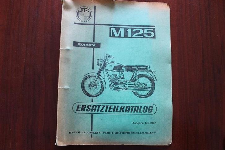 Puch M125 1967 motorrad ersatzteil katalog onderdelen boek, Motoren, Handleidingen en Instructieboekjes, Overige merken, Ophalen of Verzenden