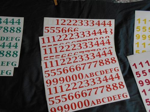 Plakcijfers van 27 mm hoogte, Hobby en Vrije tijd, Stickers en Plaatjes, Nieuw, Ophalen