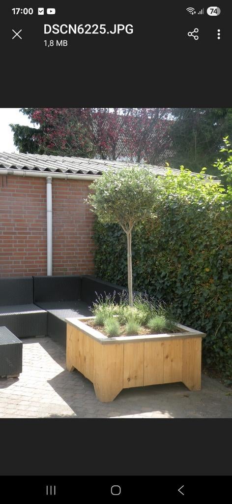 Bloembak, Tuin en Terras, Bloembakken en Plantenbakken, Nieuw, Ophalen of Verzenden, 60 cm of meer, Rechthoekig