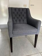4 x Stijlvolle BOCX Interiors eetkamer stoel – grijs, Ophalen of Verzenden, Zo goed als nieuw, Eén, Stof