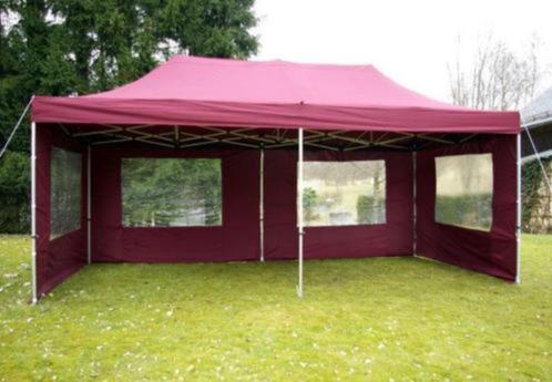 Topklasse 3x6m Vouwtent / Easy Up Vouw-Partytent. Rood, Tuin en Terras, Partytenten, Nieuw, Partytent, Opvouwbaar, Ophalen of Verzenden