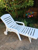 Ligbed merk Picnic in 3 standen te verstellen, meer tuinstoe, Ophalen of Verzenden, Eenpersoons, Wit, 70 cm of minder