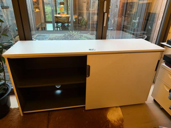 IKEA Galant Schuifdeurkast 160cm, wit, met Cijferslot, Huis en Inrichting, Kasten | Roldeurkasten en Archiefkasten, Gebruikt, Minder dan 100 cm