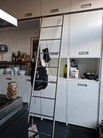 rvs ladder met rail, bibliotheekladder, Ophalen