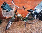 Groene Damesfiets met Mand en Kinderzitje, 53 tot 56 cm, Versnellingen, Zo goed als nieuw, Ophalen