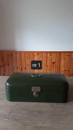 EMAILLE DONKER GROENE BROODTROMMEL., Antiek en Kunst, Ophalen of Verzenden