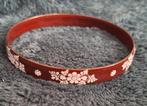 Vintage Emaille Armband met Bloemen, Ophalen of Verzenden, Gebruikt, Bruin, Overige materialen