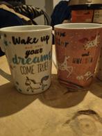 Unicorn mokken!  3 stuks, Huis en Inrichting, Keuken | Servies, Ophalen, Aardewerk, Overige stijlen, Kop(pen) en/of Schotel(s)