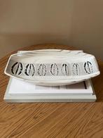 VTG Ovale Raku-Gestookte Schaal Geometrische Design Bauhaus, Hobby en Vrije tijd, Ophalen of Verzenden, Gebruikt