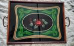 dienblad (art deco) afb roos met glazen afdekplaat, Ophalen