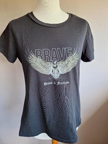 Zwarte stretch top print van Pescara, maat XL beschikbaar voor biedingen