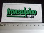 sticker transalpino reizen logo groen, Verzenden, Zo goed als nieuw, Bedrijf of Vereniging