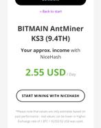 3 x KS3 MINER 9.4 TH KOOPJE EN ALS NIEUW, Computers en Software, Servers, Ophalen of Verzenden, Zo goed als nieuw