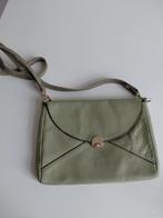 Vintage Groene Leren Schoudertas, Ophalen of Verzenden, Gebruikt, Groen, Schoudertasje