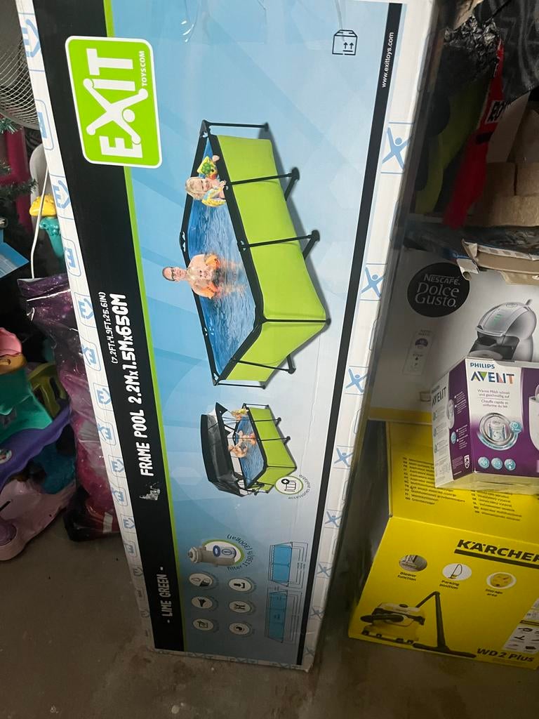 Exit Toys Zwembad met Filterpomp - Nieuw in Doos!, Minder dan 80 cm, Ophalen of Verzenden, Opzetzwembad, 200 tot 400 cm