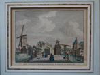 gravure handgekleurd Monnikerdammer poort te Edam Bendorp, Antiek en Kunst, Verzenden
