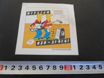 sticker PTT telecom  Hitlijn Nationale Hitparade 0250-214161 beschikbaar voor biedingen
