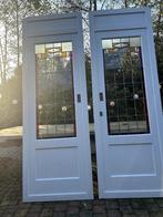 2 prachtige glas in lood deuren, los of als schuifdeuren, Doe-het-zelf en Verbouw, Deuren en Horren, Ophalen, Gebruikt, 80 tot 100 cm