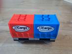 Lego Duplo trein wagon met 2 Cargo containers op pallets, Kinderen en Baby's, Speelgoed | Duplo en Lego, Ophalen of Verzenden