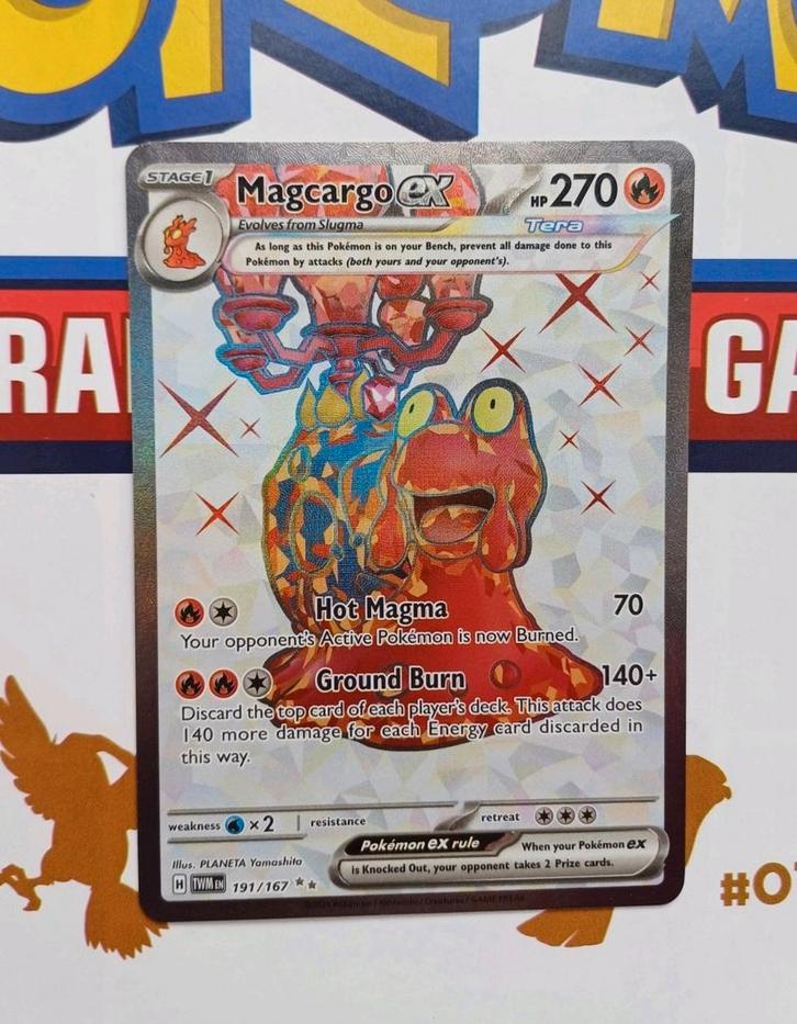 Magcargo ex 191/167 Twilight Masquerade, Hobby en Vrije tijd, Verzamelkaartspellen | Pokémon, Nieuw, Losse kaart, Ophalen of Verzenden