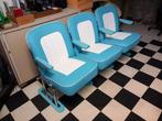 uniek nieuw gestoffeerd biscoop bankje met 3 stoelen, Huis en Inrichting, Banken | Bankstellen, Ophalen, Rechte bank, Vintage retro cinema bioscoop bios theater