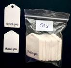 50x cadeau label, kaartje Thank you voor aan cadeau, O-17, Ophalen of Verzenden, Nieuw, Overige typen