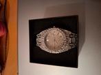 Iced-Out horloge heren, Sieraden, Tassen en Uiterlijk, Horloges | Heren, Overige merken, Staal, Staal, Polshorloge