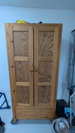 Houten Kast met Planken en Lade, Ophalen, Gebruikt, 50 tot 100 cm, Landelijk