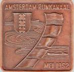 AMSTERDAM - RIJNKANAAL MEI 1952 OPENING, Postzegels en Munten, Penningen en Medailles, Ophalen of Verzenden, Overige materialen