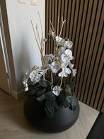 Prachtige orchidee arrangement in pot, Tuin en Terras, Overige materialen, Rond, Tuin, Zo goed als nieuw