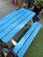 Kinderpicknicktafel Blauw, Gebruikt, Rechthoekig, Hout, Ophalen