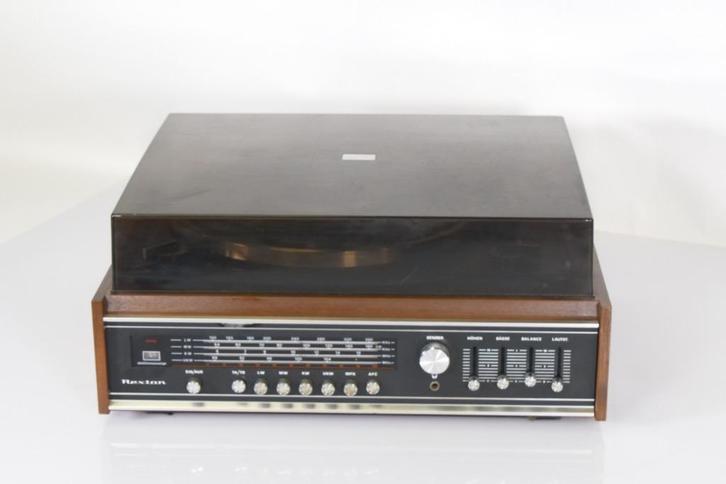 Rexton retro stereo platenspeler & radio met houtlook kast, Audio, Tv en Foto, Stereo-sets, Refurbished, Tuner of Radio, Overige merken