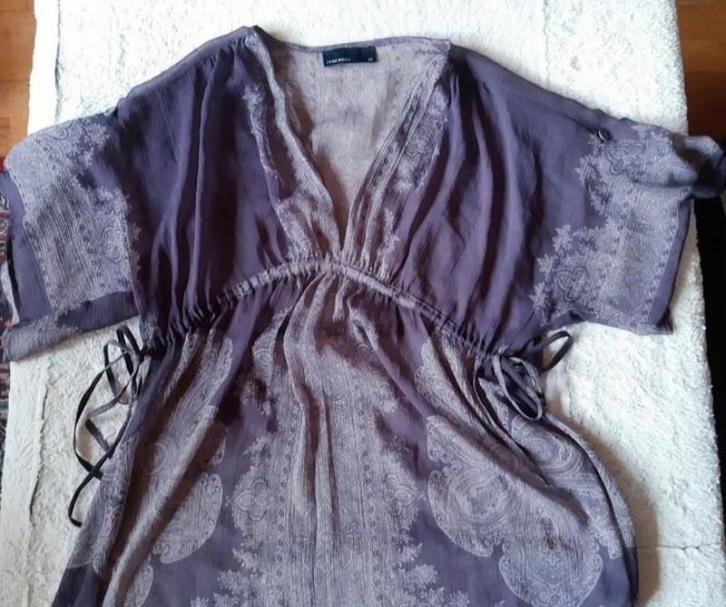 Vero Moda paarse chiffon kimono top tuniek hippie boho S M, Kleding | Dames, Tops, Zo goed als nieuw, Maat 36 (S), Paars, Ophalen of Verzenden