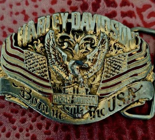 Originele Harley-Davidson gesp – "Born in the U.S.A." – 90`s, Kleding | Heren, Riemen en Ceinturen, Gedragen, Losse buckle of gesp
