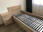 Electrisch verstelbaar Hoog-Laag bed Bossflex 450, 90 cm, Eenpersoons, Zo goed als nieuw, Hout